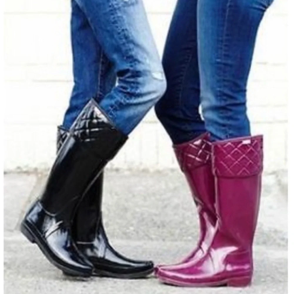 HUNTER Rigley maroon rain boots women’s size 5 / kids size 3